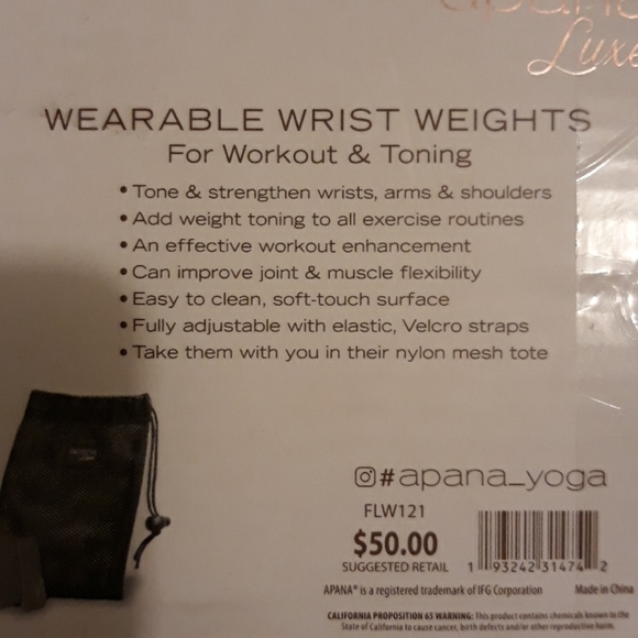 Apana Accessories Apana Luxe Wearable Wrist Weights Poshmark